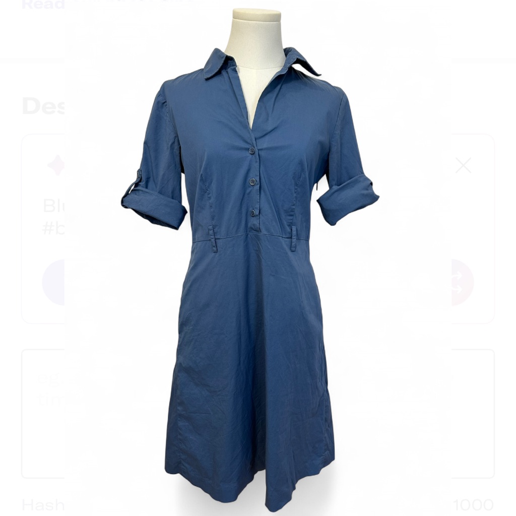 Theory Blue Shirtdress With Pockets! Size 6